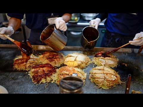広島屋台で創業して75年!お好み焼きの生みの親「井畝満夫」の味と技を受継ぐ名店みっちゃん総本店に密着 Japan Hiroshima Okonomiyaki Teppanyaki Restaurant