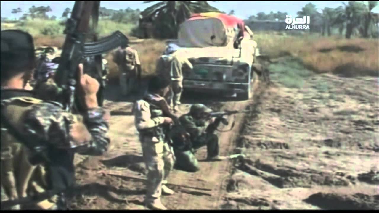 كاميرا الحرة ترافق القوات الامنية في معارك جرف الصخر شمال بابل 10/24