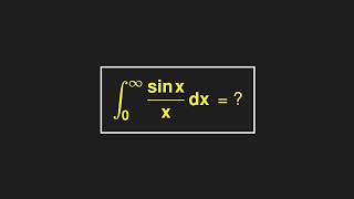 ∫ sin(x)/x from 0 to ∞