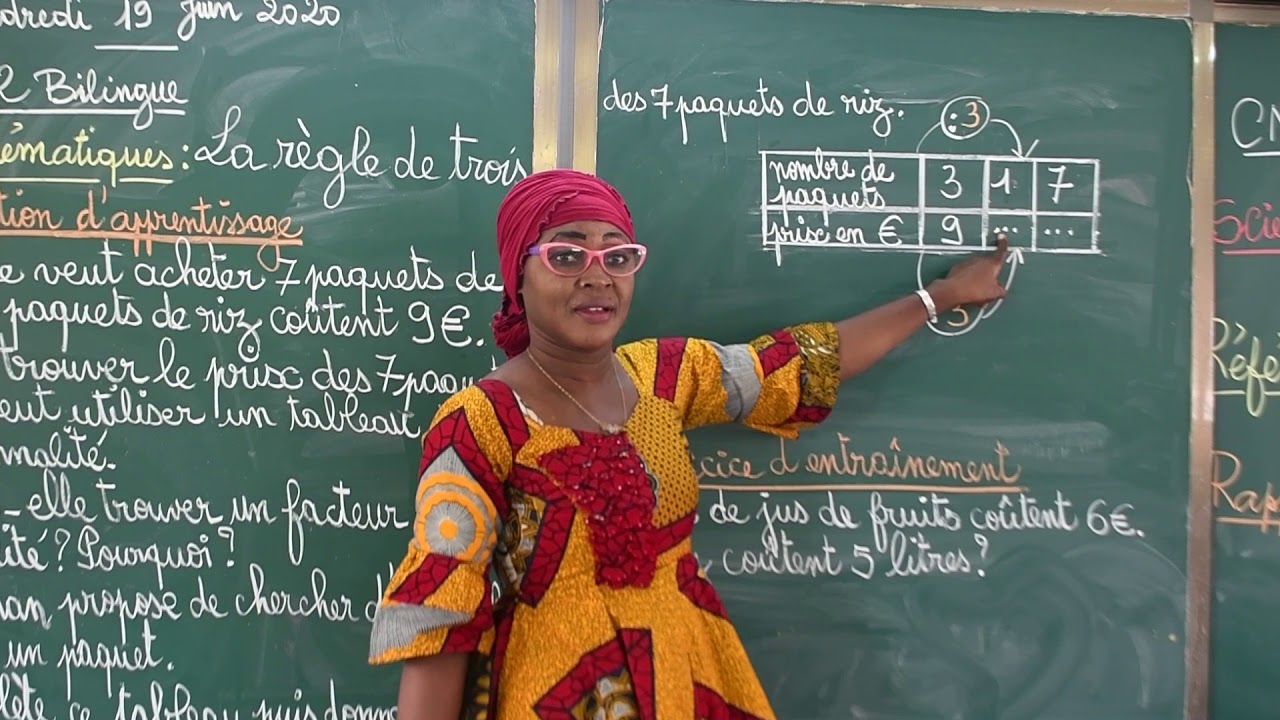 CM2 Bilingue Mathématique : La règle de 3