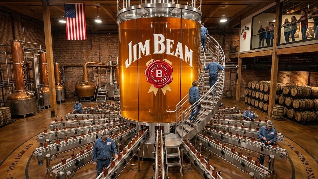 Inside the Jim Beam Distillery: From Grain Selection to America’s Iconic Bourbon (Full Process)
