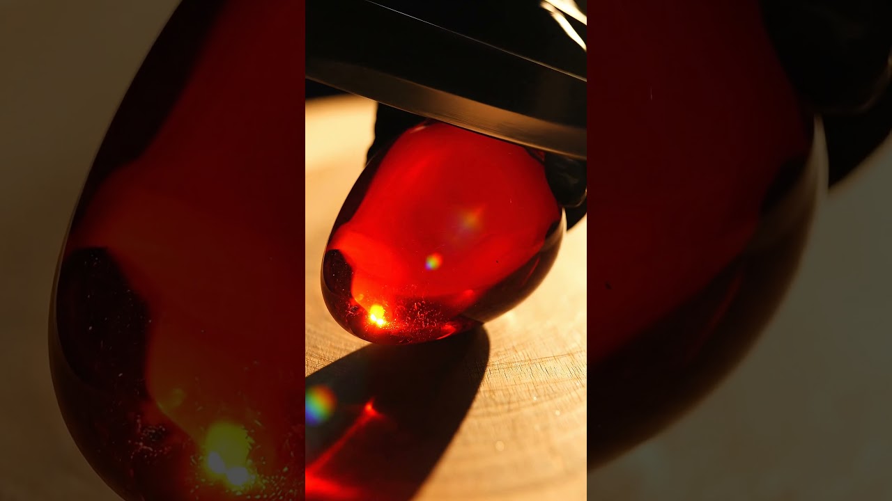 Red Glass Apple ASMR Slicing | Ultra Realistic Glass Fruit |