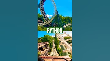 De iconische Python-achtbaan in attractiepark de Efteling ✨🎢🐍 POV van de rit en ernaast #efteling #rit