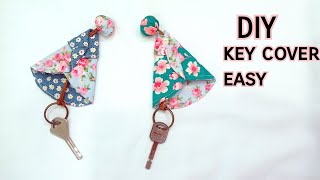 diy key cover | How to cute key cover | วิธีทำ ที่เก็บกุญแจจากผ้า|พวงกุญแจ/เก็บกุณเเจผ้าdiy