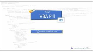 VBA Pill #9: Application and Form icon