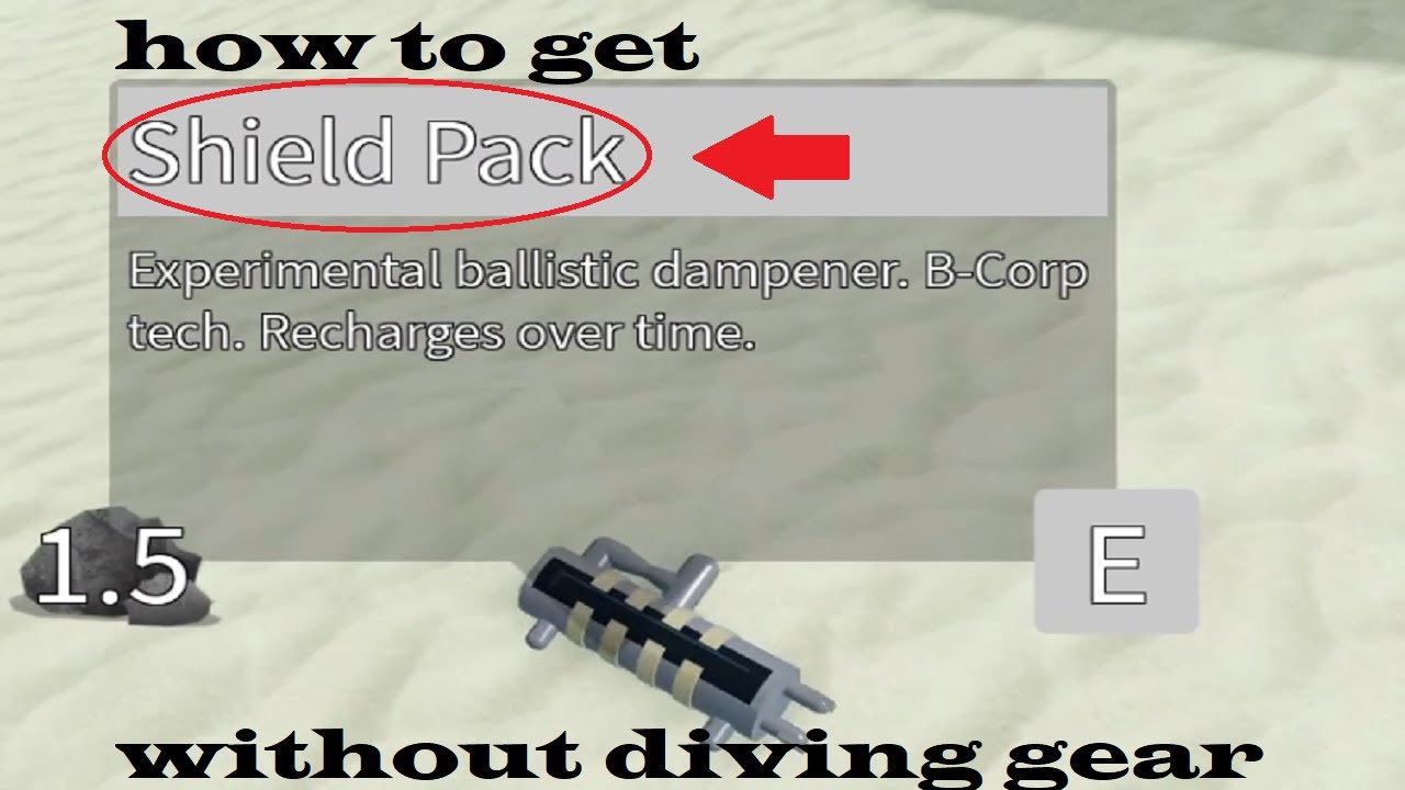 how to get shield pack w/o any speed boosts or diving gear in Isle, 9