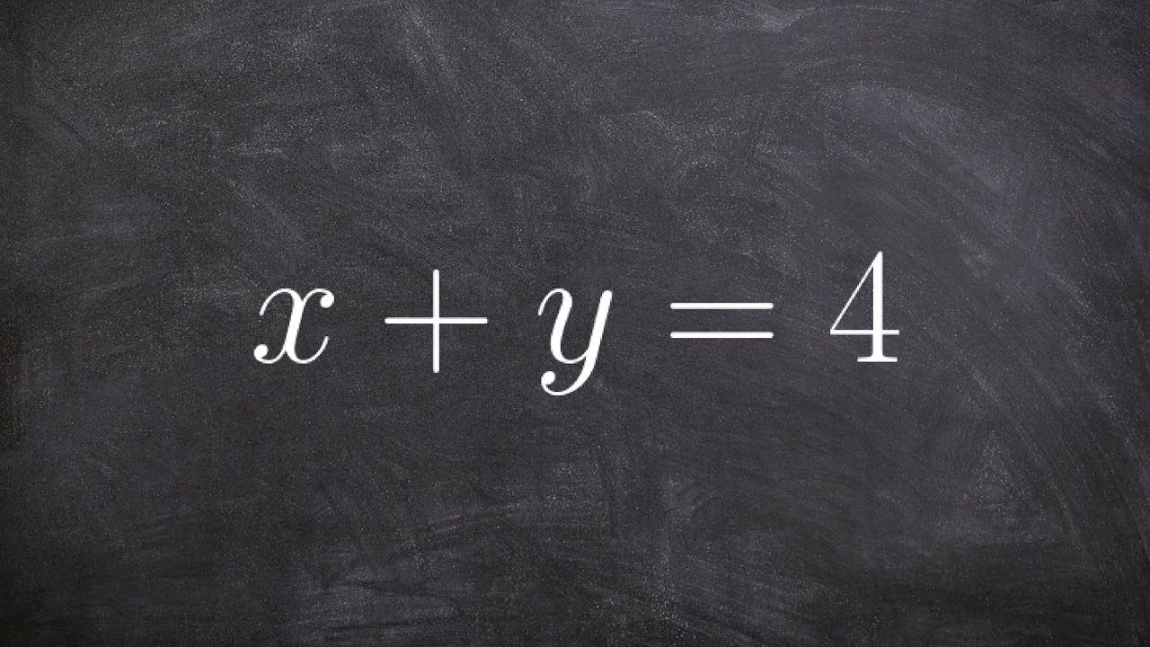 Graphing a linear equation in standard form using the intercept method