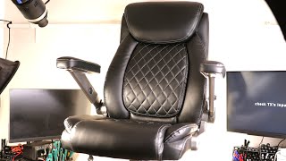Indulgear 600LBS Large Heavy Duty Office Chair with 5D Flip Arms,Comfy Big and Tall Executive Office