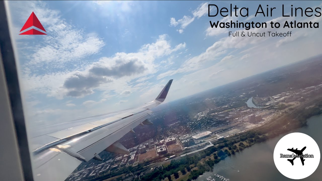 [4K] STUNNING SUNNY DEPARTURE | Delta A321 FULL POWER Takeoff out of Washington