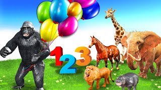 Learn 123 Numbers 1 to 10 With Wild Animals by Children Rhymes World 660,013 views 5 years ago 4 minutes, 13 seconds