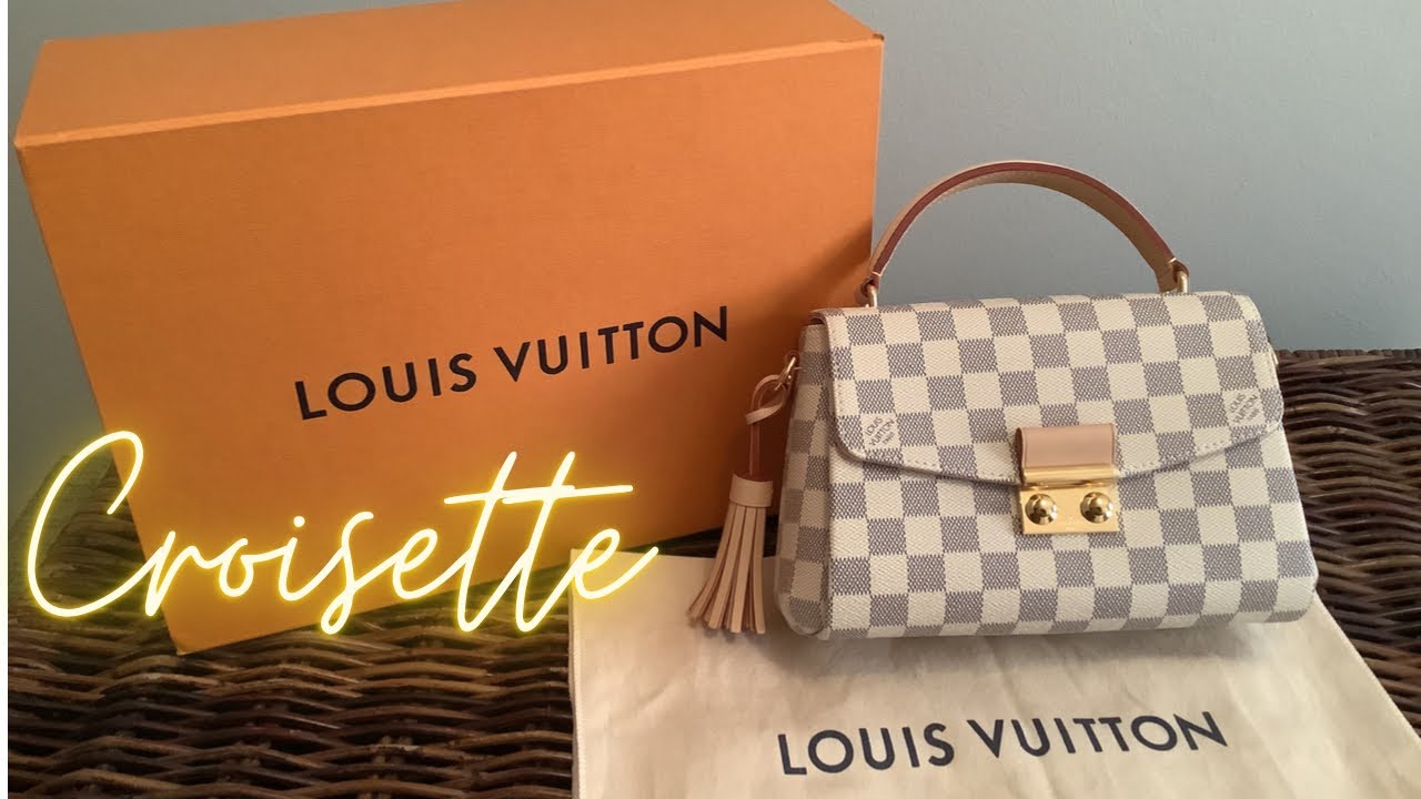 LOUIS VUITTON Croisette Damier Ebene Crossbody Bag Brown