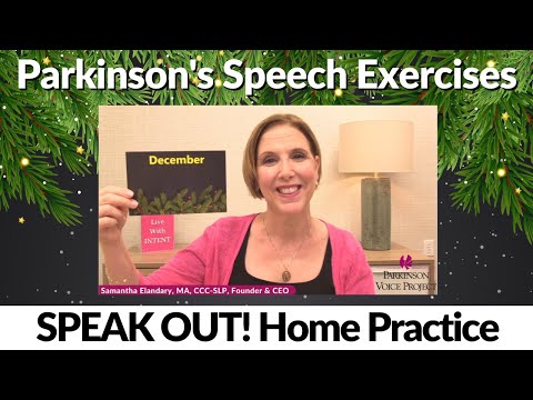Parkinson's Speech Exercises: December