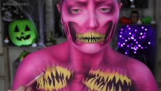 Pop Art Demon Halloween Makeup Tutorial w  RawBeautyKristi