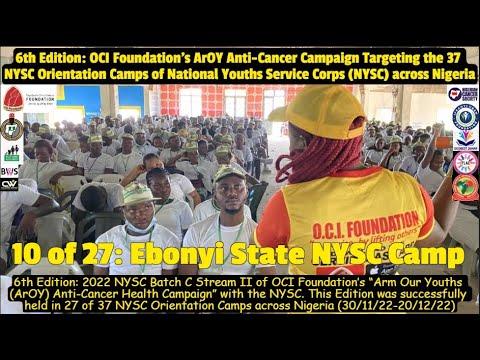 Slides 2022 NYSC Batch C Stream II: OCI Foundation's ArOY Health Campaign in Nigeria's 37 NYSC camps