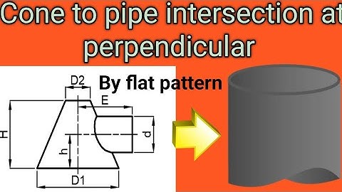 आज हम   सीखेंगे flat pattern का इस्तेमाल कैसे करते,pipe to cone intersection at perpendicular