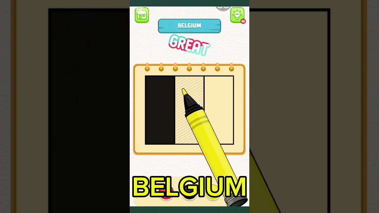 Coloring the belgium flag 