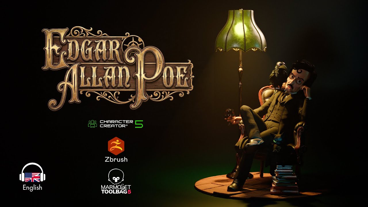 Edgar Allan Poe Tutorial - CC5, Zbrush, Marmoset Toolbag