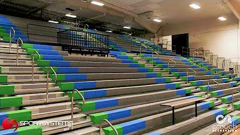 HUGE Telescopic Bleachers for Millard North High S...