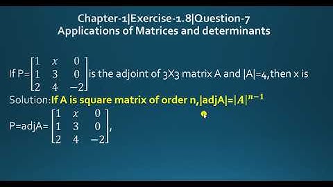 Class 12|EX-1.8|Q.No-7|Chapter-1|Applications of Matrices and Determinants|IIT-JEE 2013|KT