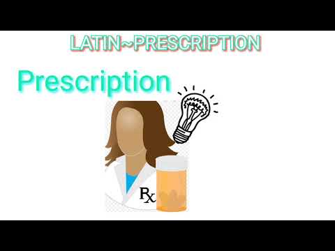 LATIN TERMS (Abbreviations) Commonly used in Prescription.