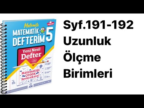 5.SINIF MATEMİTO S.191-192 UZUNLUK ÖLÇME BİRİMLERİ