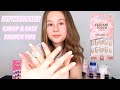 CHEAP & EASY GLUE ON NAIL TUTORIAL (FRENCH TIPS)