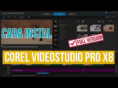 Cara Instal Corel VideoStudio Pro X8 FULL VERSION