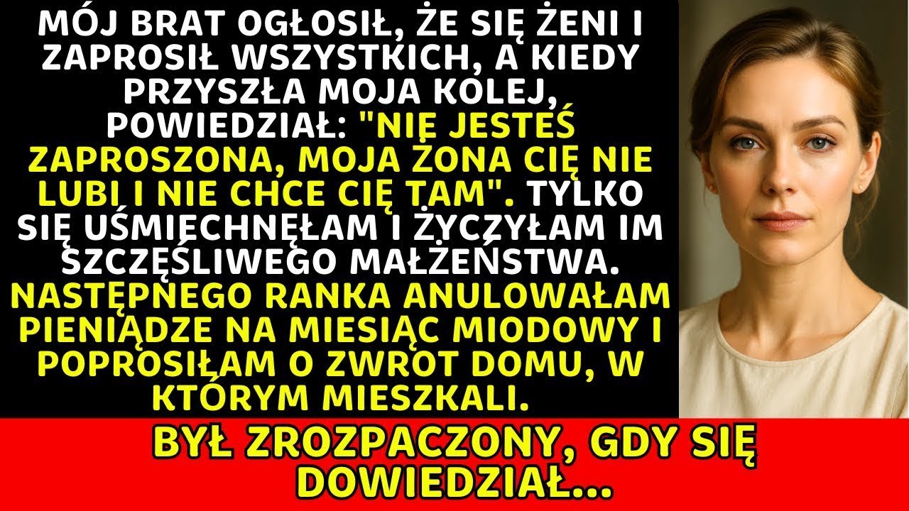 Brat wziął ślub bez zaproszenia – szok przyszedł, gdy zadzwoniłam do prawników i odwołałam…