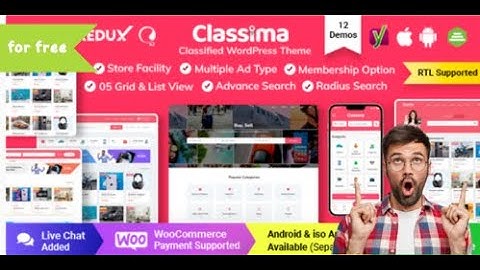 Classima – The Best Classified Ads WordPress Theme for 202 for free
