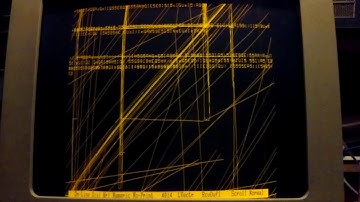 Two minutes of gibberish on Tektronix 4014 compatible Modgraph terminal