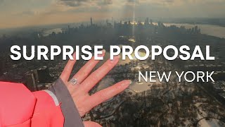 SURPRISE PROPOSAL IN NEW YORK // Snow and Open Door Helicopter