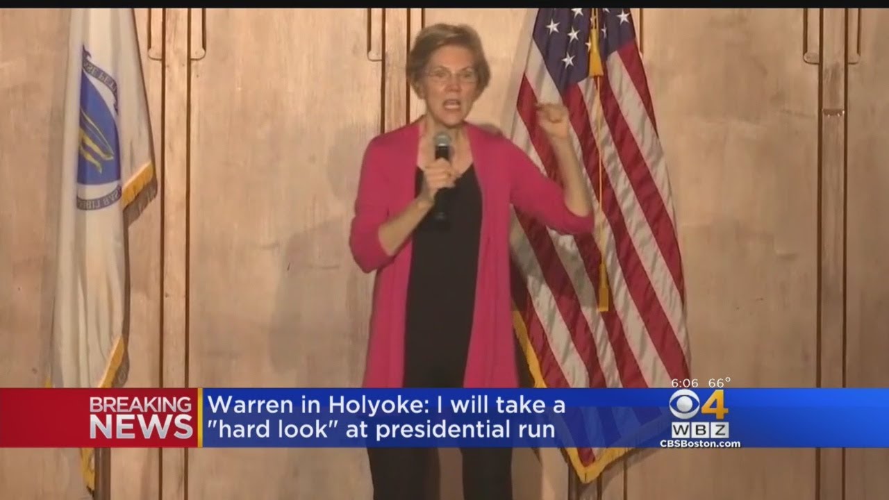 Warren Says She'll 'Take A Hard Look At' Running In 2020 - YouTube