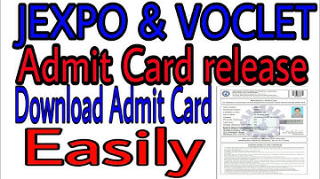 #Jexpo&Voclet_Admit_card Jexpo $ Voclet Admit card download by everyday job info