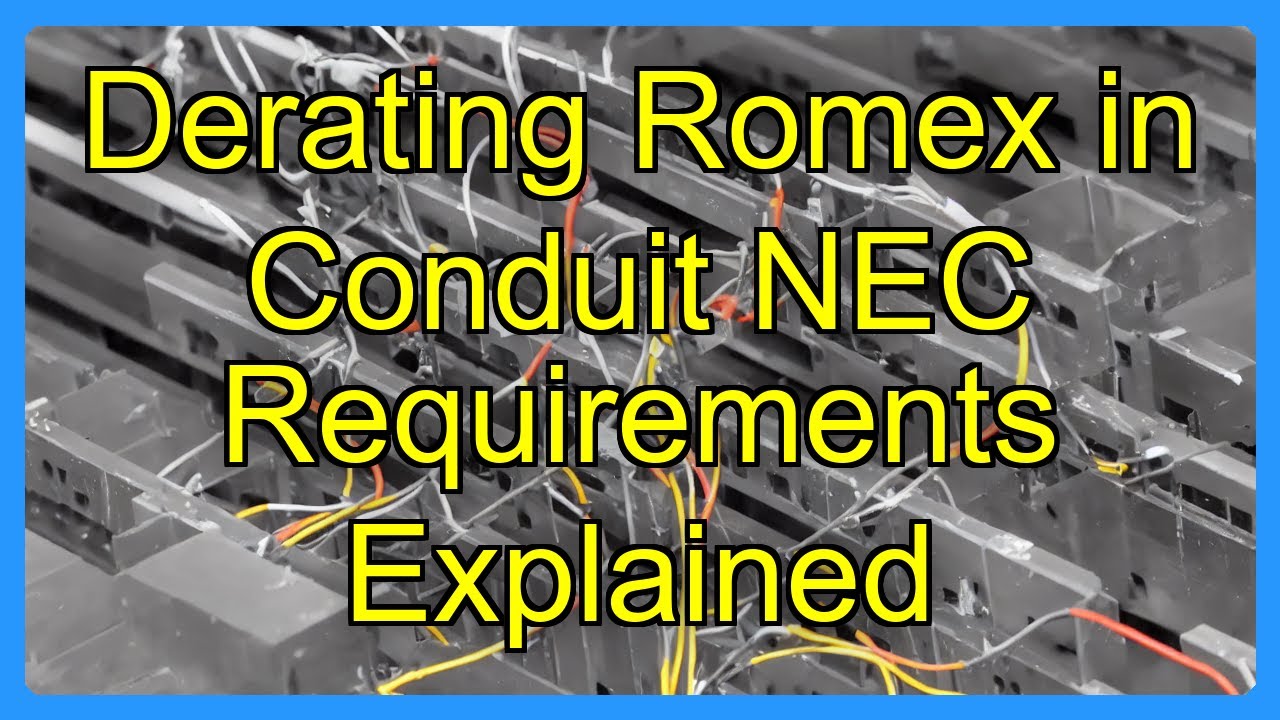 Derating Romex in Conduit NEC Requirements Explained - YouTube