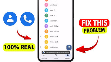 Fix Contacts You have disabled a required permission Problem