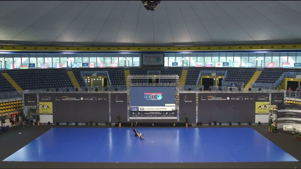 Furuno/Hatamori (JPN) Senior pair final World Baton Twirling Championship Turin 2022