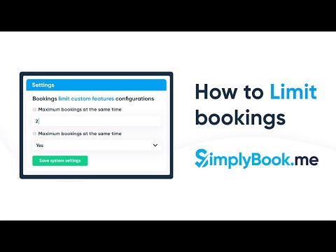How to Limit bookings