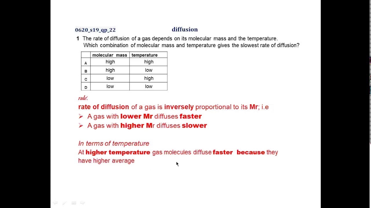 diffusion question 1 solved - YouTube