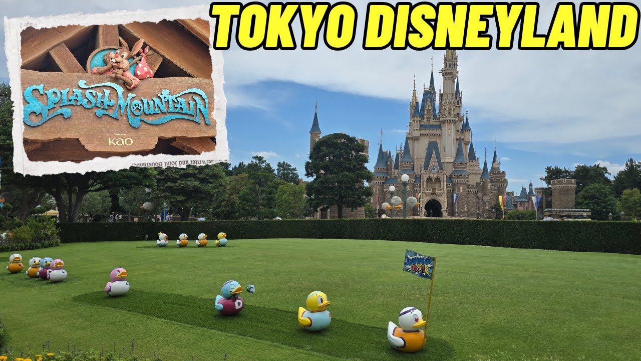 Tokyo DIsneyland riding splash mountain and more with low crowd