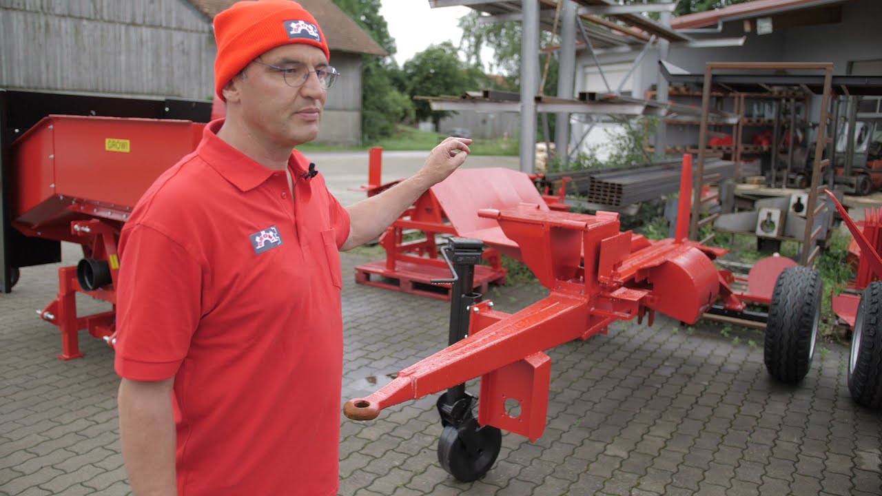 Werksführung bei Firma GROWI in Oberthingau  Liegendspalter Waagrechtspalter schnelle Holzspalter