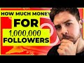 How much money does instagram pay for 1 million followers