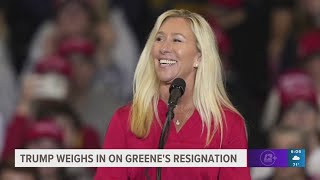 Download Lagu Trump reacts to Marjorie Taylor Greene's resignation announcement MP3