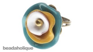 How to Make a Spinner Ring with C-Koop Enameled Flowers