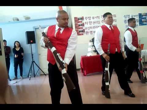 Groomsmen Rifle Routine at David & Cindy's wedding