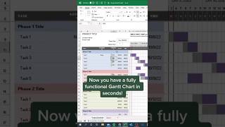 How to create a gantt chart in microsoft excel | Excel for beginners #shorts #viral