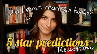 REACTING TO MY 5 STAR PREDICTIONS // Did I read the books?