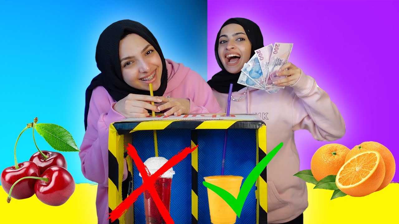 تحدي لا تختار العصير الخطأ || مين جمع فلوس اكتر