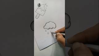 Drawing rainy cloud..#drawing #cloud #shorts