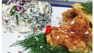 РАПАНЫ в кляре и салат из МОРСКОЙ КАПУСТЫ РАПАНЫ в кляре и салат из МОРСКОЙ КАПУСТЫ