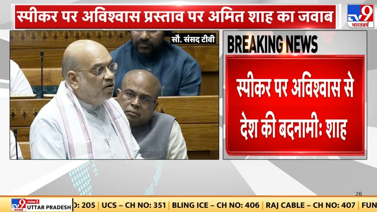 Amit Shah Lok Sabha Speech : 'स्पीकर पर अविश्वास प्रस्ताव से देश की बदनामी'  I  No Confidence Motion